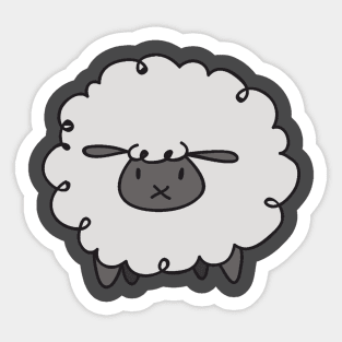 Fluffy White Sheep Sticker